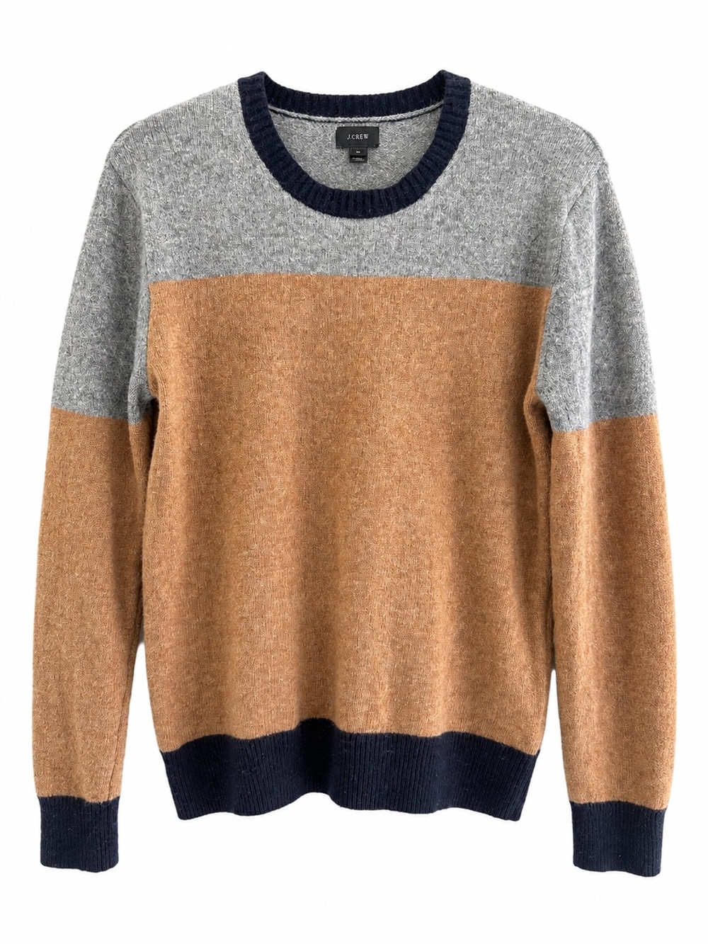 J.Crew 100% Lambswool Colorblock Men’s Sweater Size S Contemporary Modern